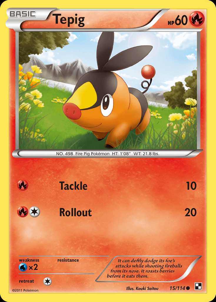 Tepig debut card