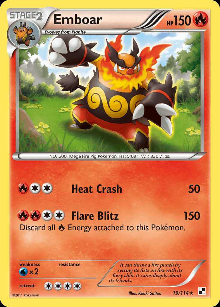 Emboar debut card