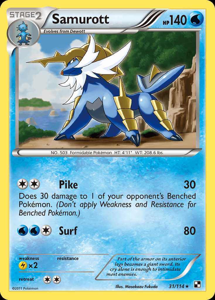 Samurott debut card