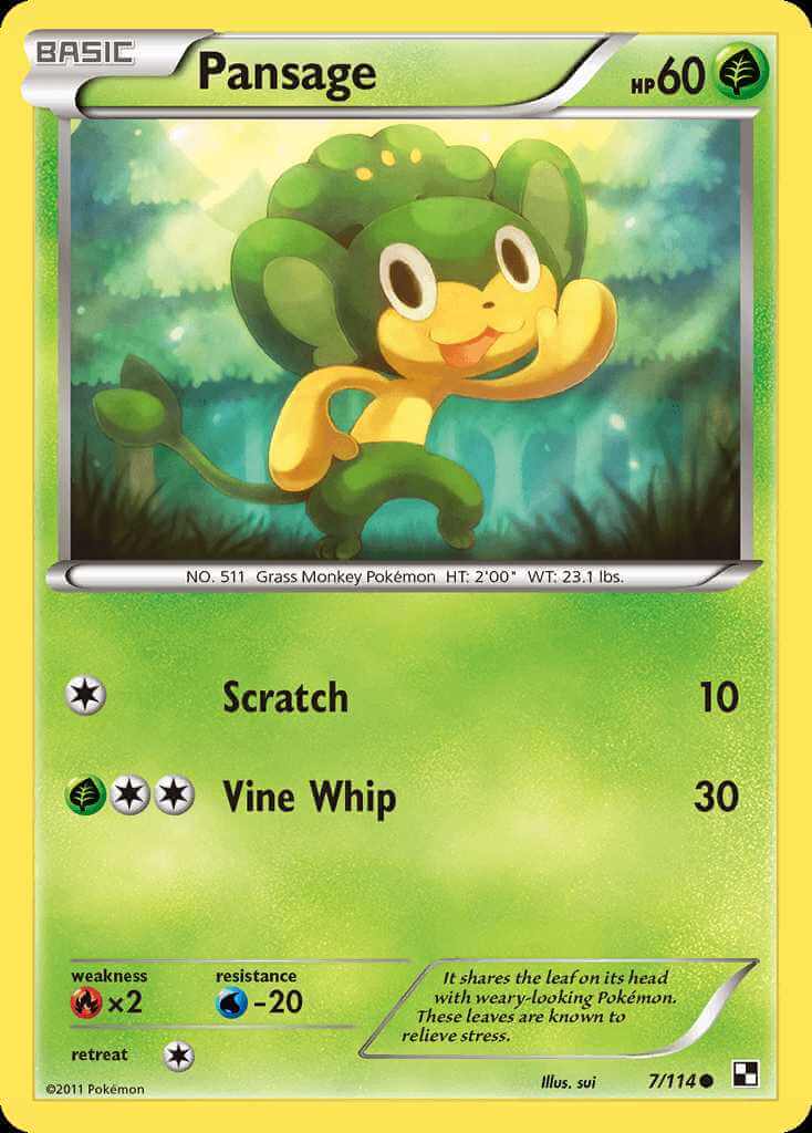 Pansage debut card