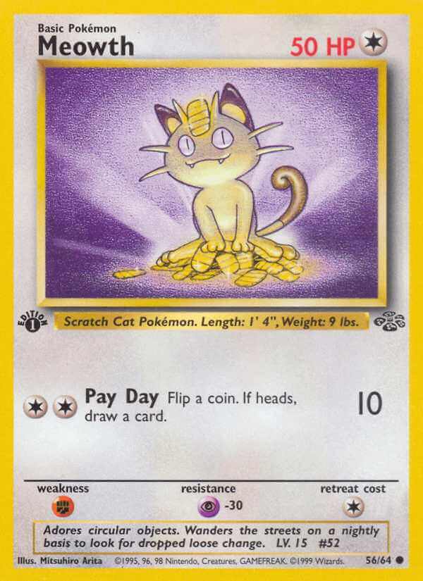 Meowth debut card