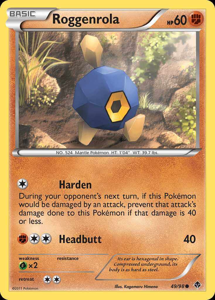 Roggenrola debut card