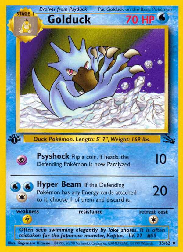 Golduck debut card