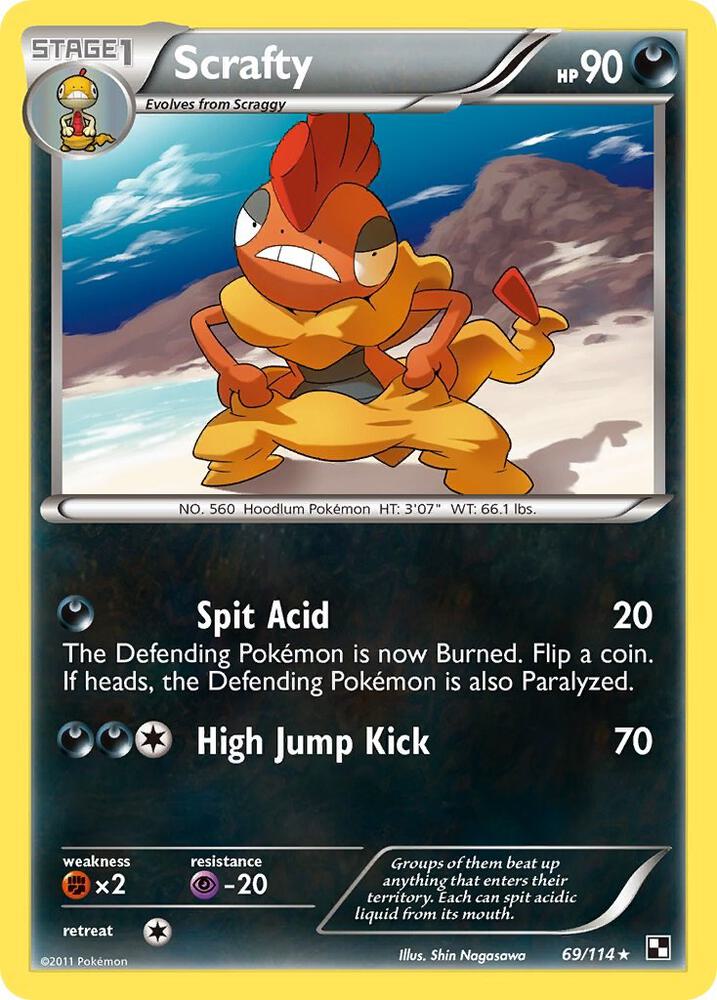 Scrafty debut card