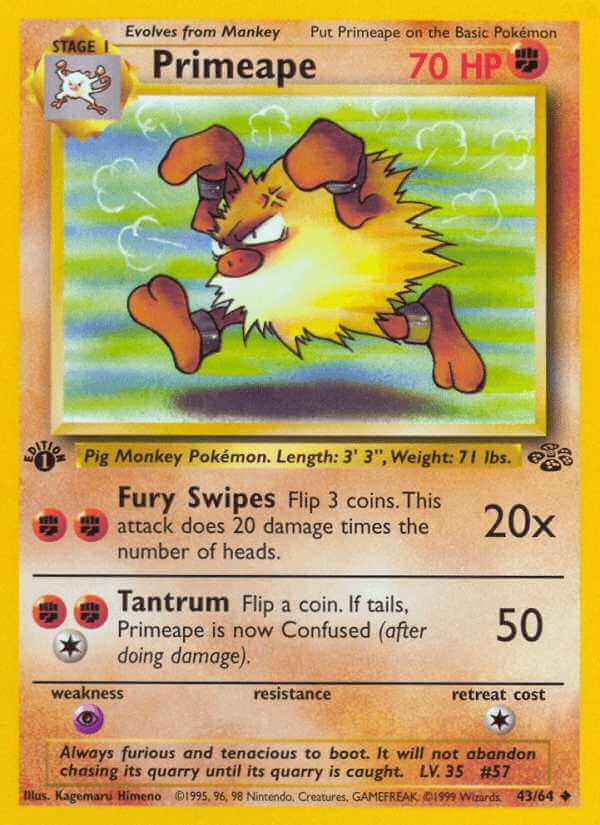 Primeape debut card