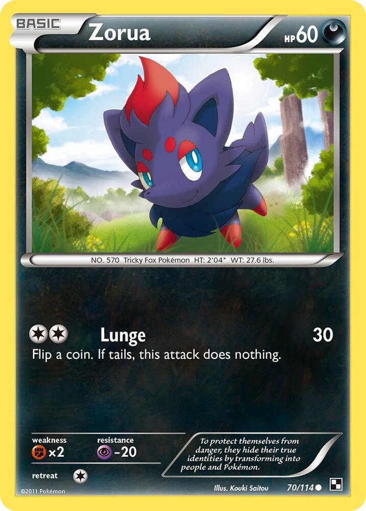 Zorua debut card