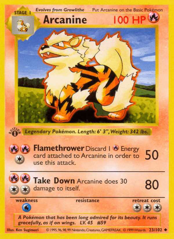 Arcanine debut card