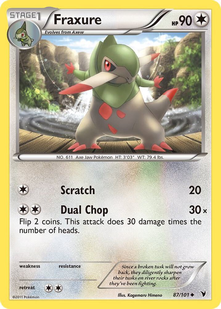 Fraxure debut card