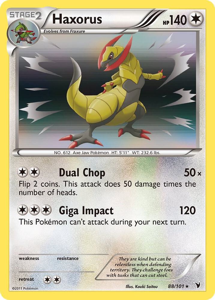 Haxorus debut card