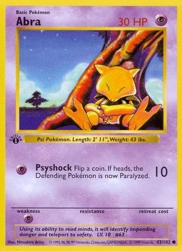 Abra debut card