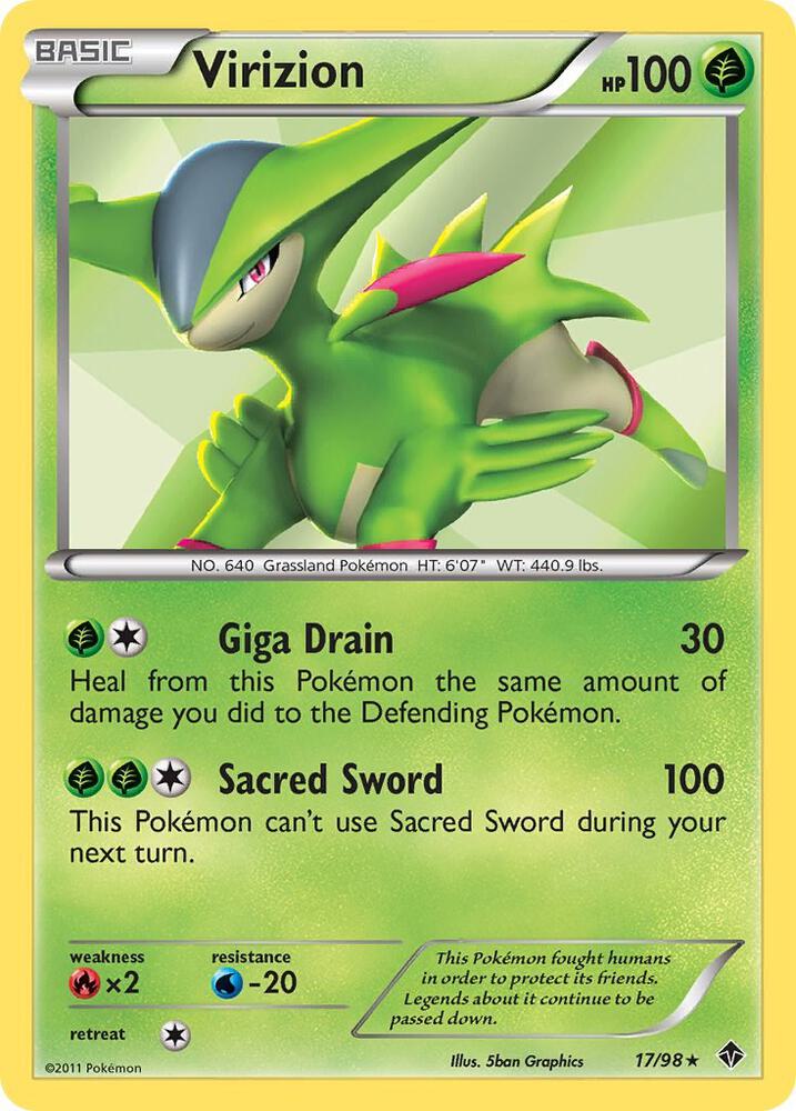 Virizion debut card