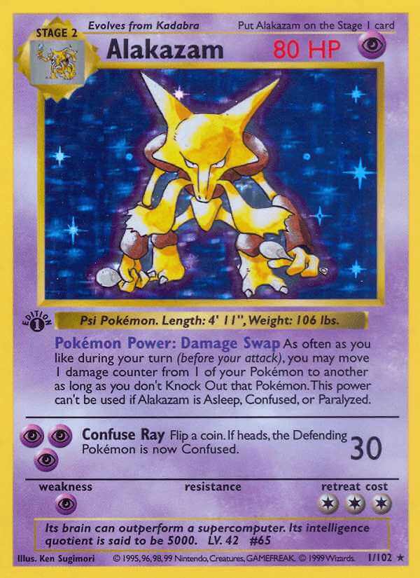 Alakazam debut card