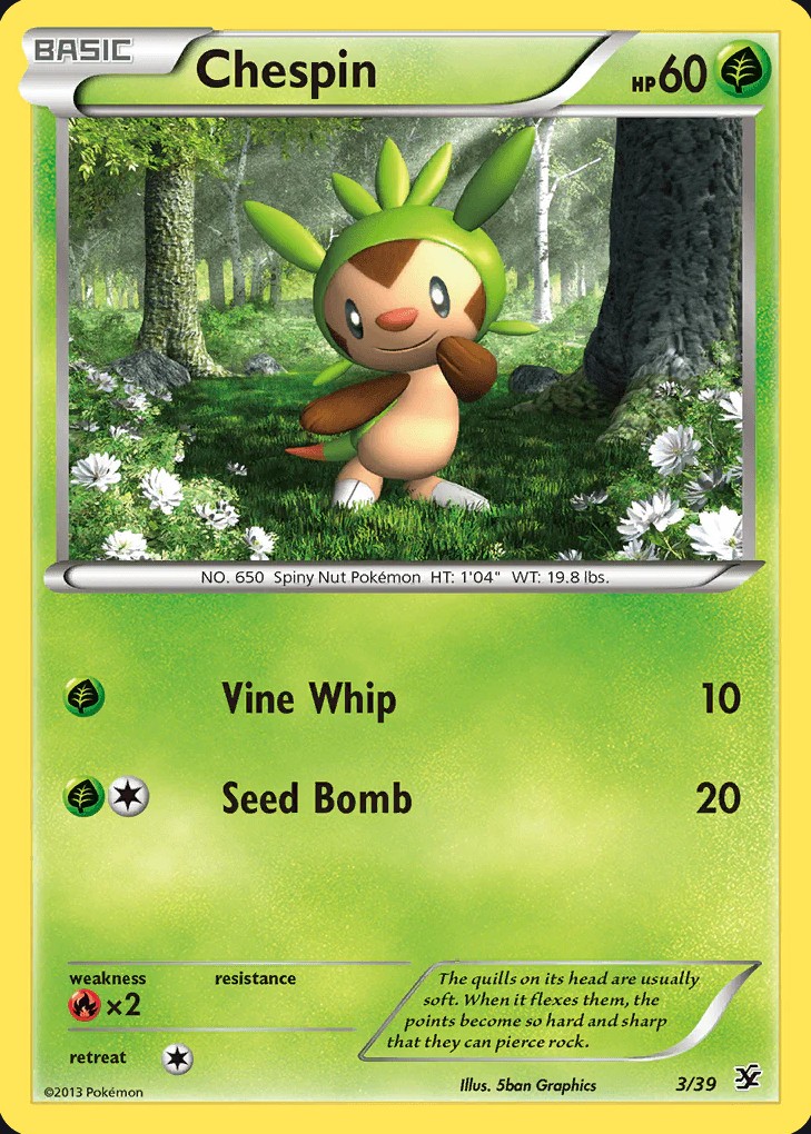Chespin debut card