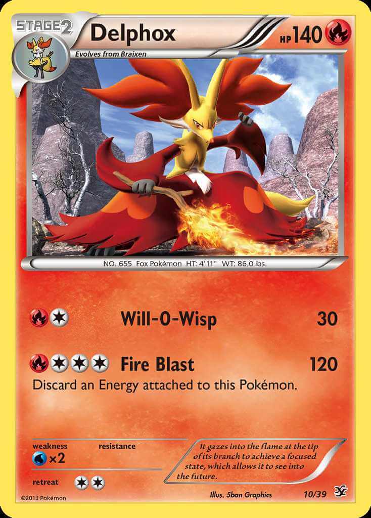 Delphox debut card