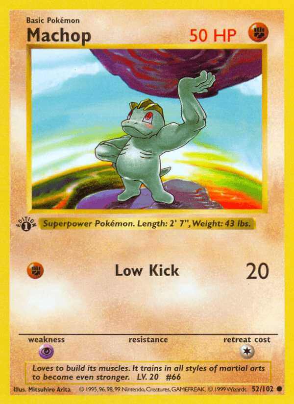 Machop debut card