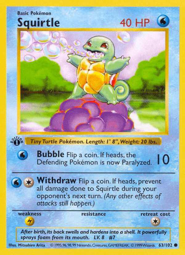 Squirtle debut card