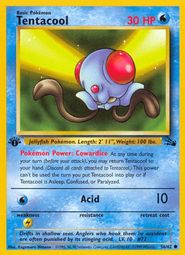 Tentacool debut card