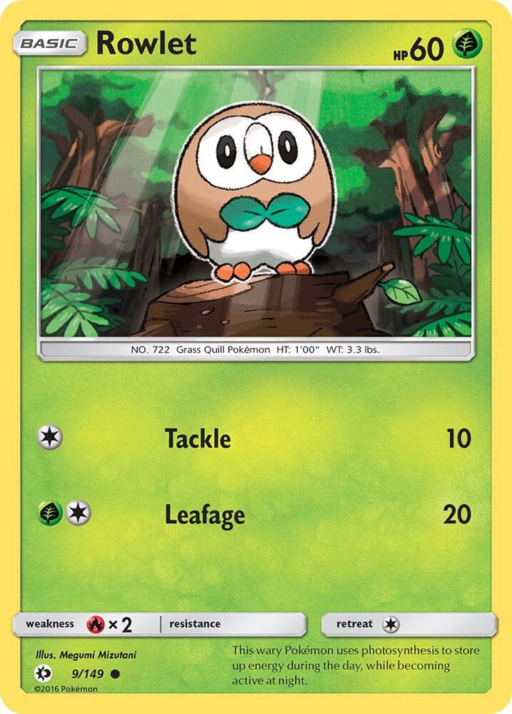 Rowlet debut card