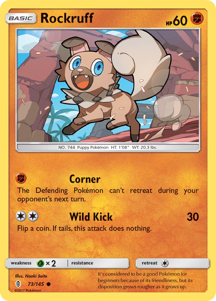 Rockruff debut card