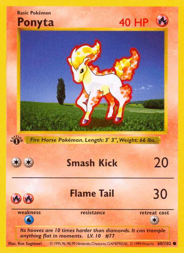 Ponyta debut card