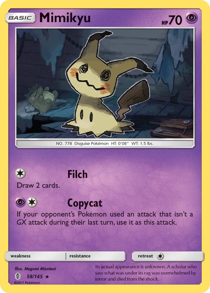 Mimikyu debut card