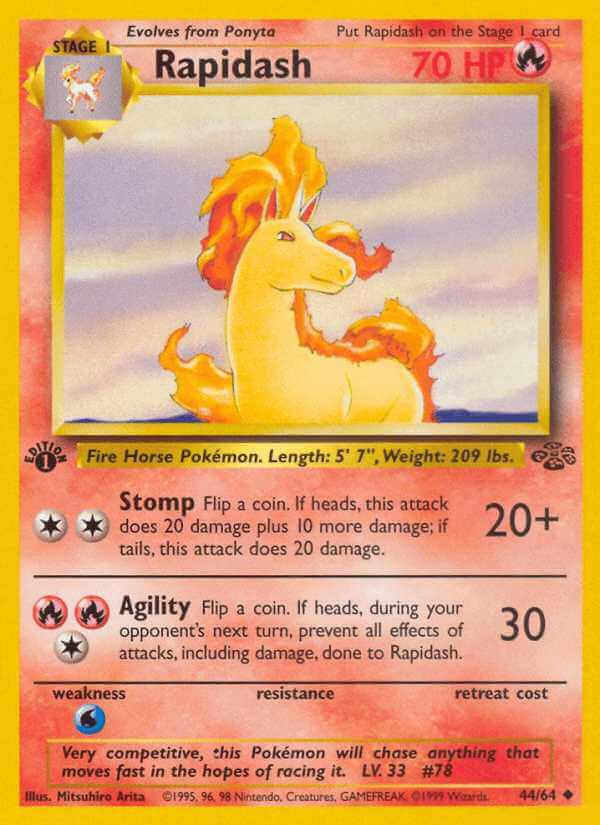 Rapidash debut card