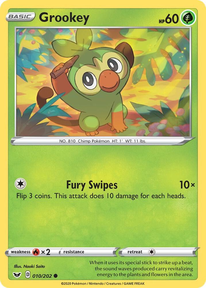 Grookey debut card