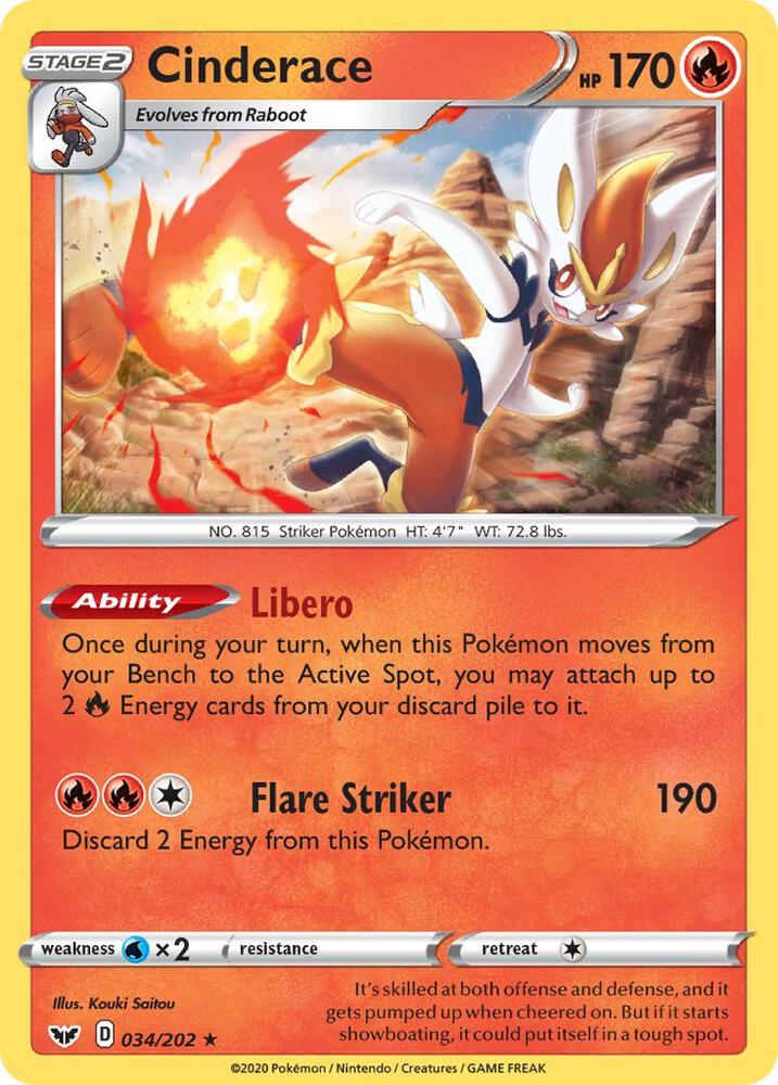 Cinderace debut card