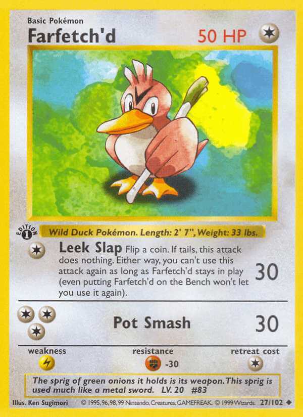 Farfetch'd debut card