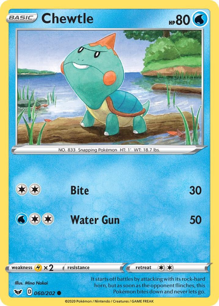 Chewtle debut card