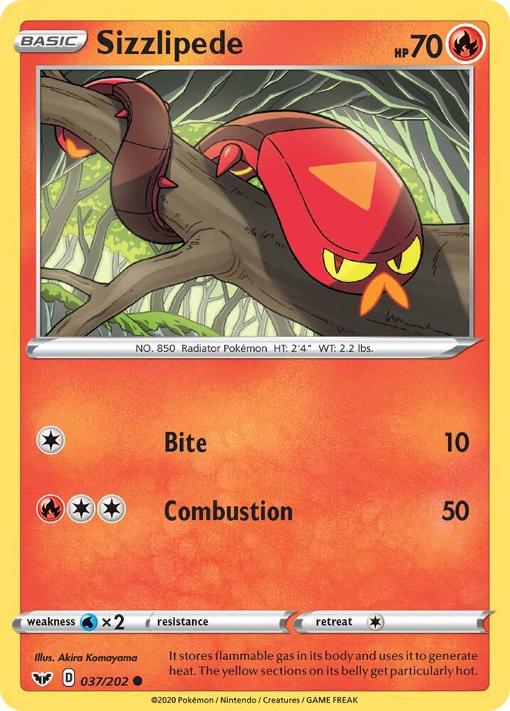 Sizzlipede debut card