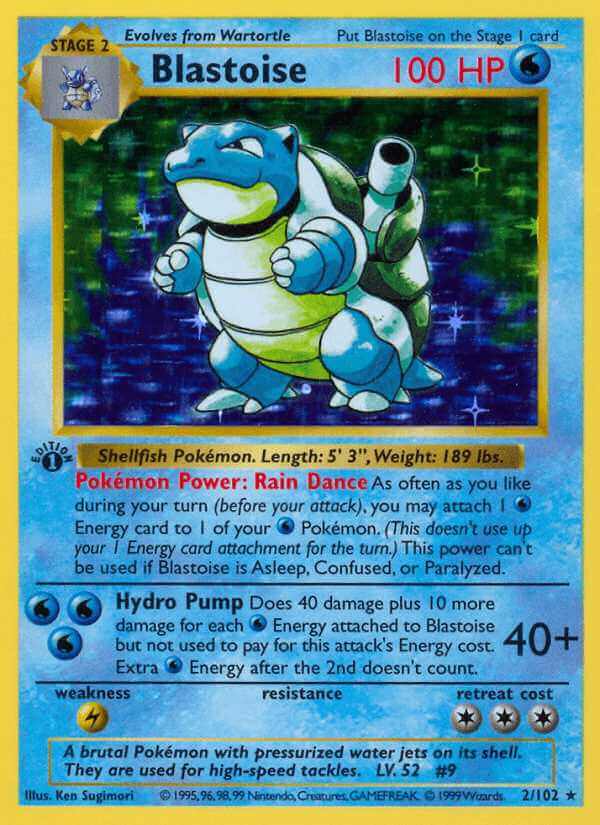 Blastoise debut card