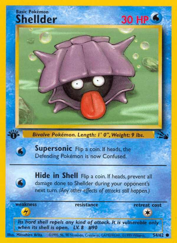 Shellder debut card