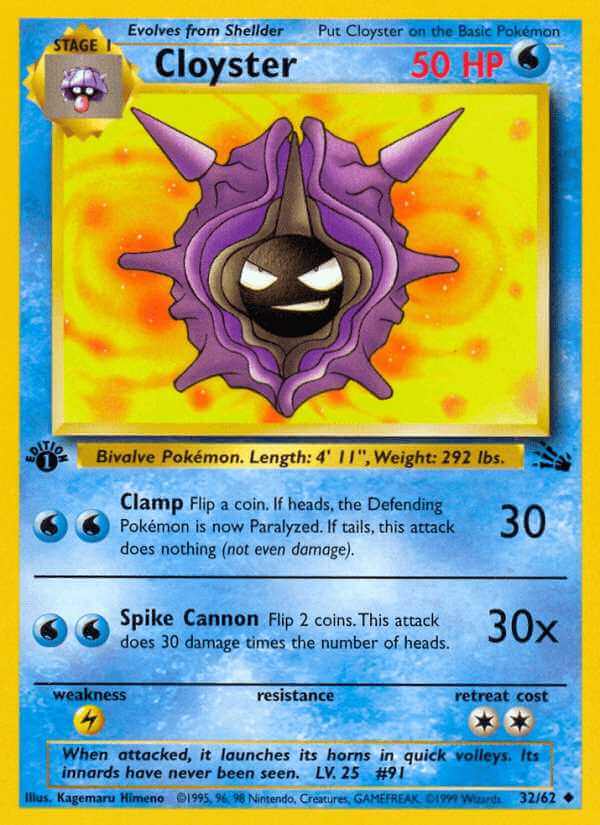 Cloyster debut card