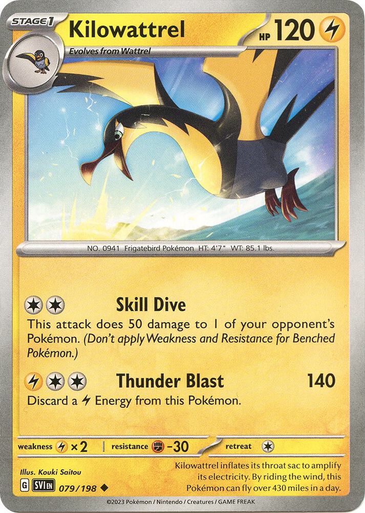 Kilowattrel debut card
