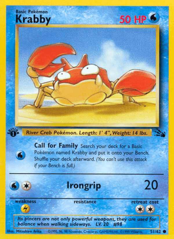 Krabby debut card